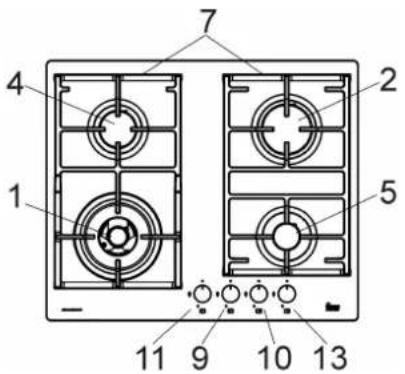 TEKA CGW LUX 90 5G AI AL DR CI - DESCRIPCIÓN PLACAS DE COCCIÓN - 3