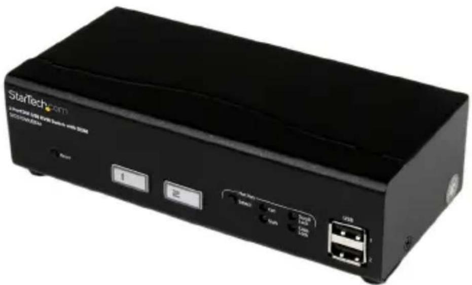 StarTech.com SV231DVIUDDM - 2ポートDVI USB KVMスイッチ(DDMおよびケーブル付き) 4ポートDVI USB KVMスイッチ(DDMおよびケーブル付き) - 1