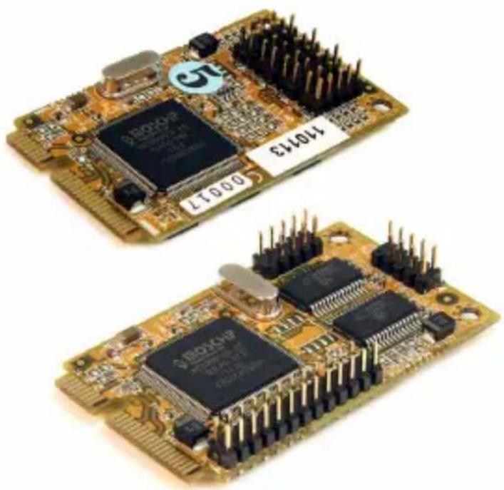 StarTech.com MPEX2S1P552 - Carte Série Mini PCI Express RS232 4 Ports Carte Combo Série/Parallèle Mini PCI Express 2S 1P - 1