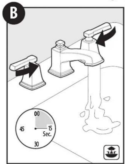 Moen Boardwalk T6220 - Flushing Option / Opción de enjuague / Rincer Option - 1
