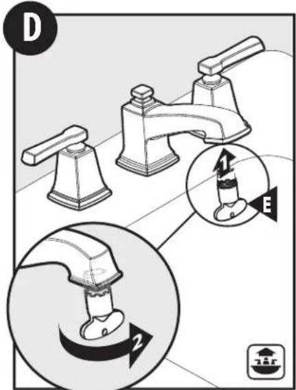 Moen Boardwalk T6220 - Flushing Option / Opción de enjuague / Rincer Option - 3