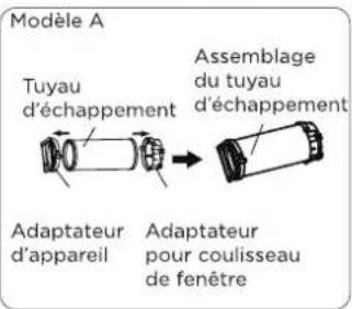 Modèle A Tuyau d'échappement Assemblage du tuyau d'échappement Adaptateur d'appareil Adaptateur pour coulisseau de fenêtre