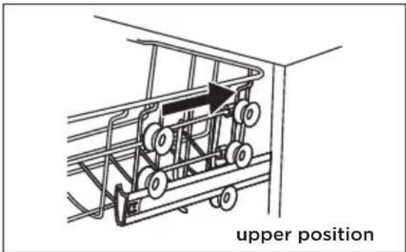 MIDEA MDWEB1303MS-W - Adjusting the upper basket - 4