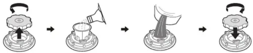MIDEA MDWEB1303MS-W - Please follow the steps below for adding dishwasher salt: - 1