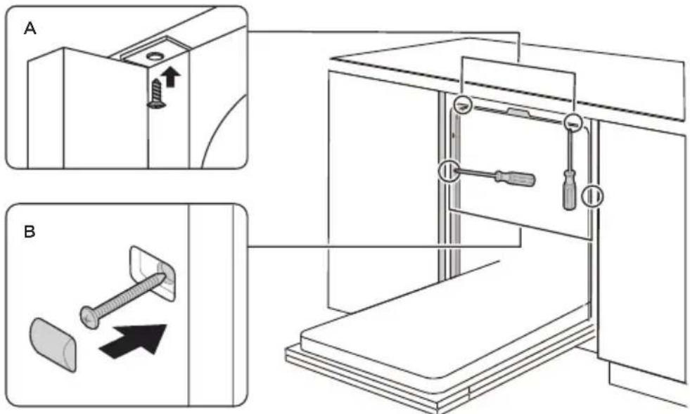 MIDEA MDWEB1303MS-W - Schritt 4. Installationsschritte des Geschirrspulers - 2