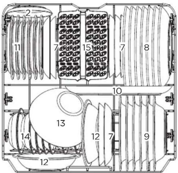 MIDEA MDWEB1303MS-W - Lower basket: - 1