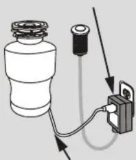 Moen ARC-4200 - Connect Controller Base and Disposal Raccordement de la base du contrôleur au broyeur à déchets. necte la base del controlador y el tritura - 1