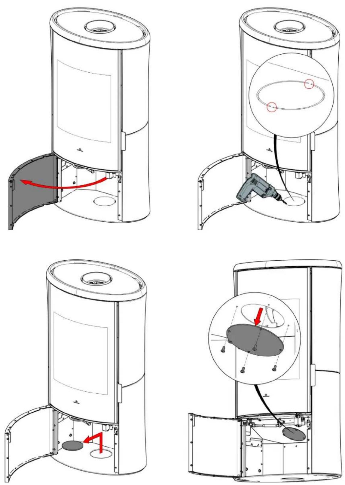 EDILKAMIN KLASS - Prise d'air externe par le bas - 1