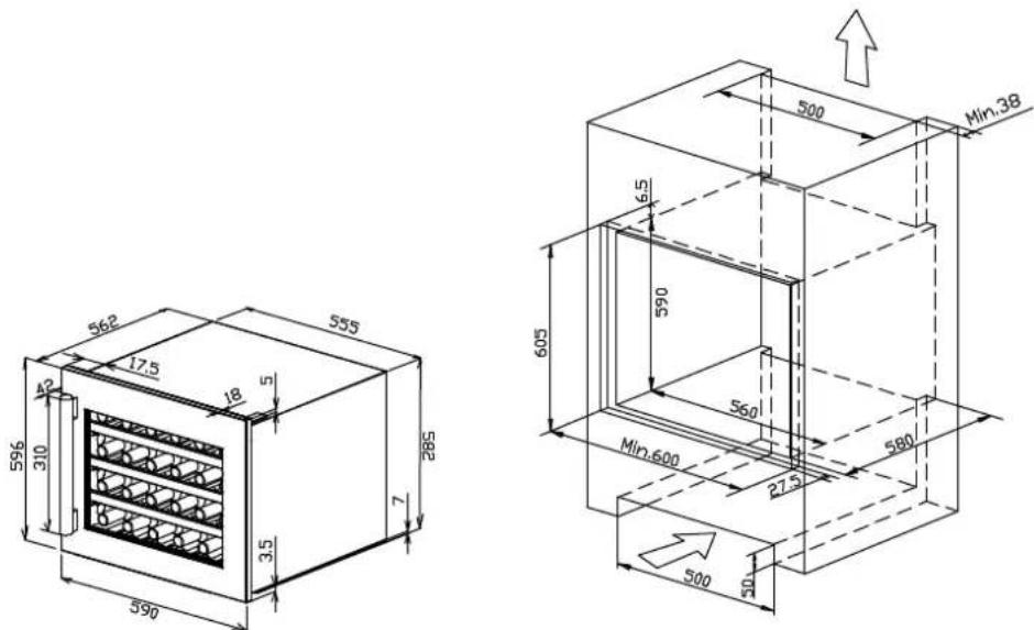 TEKA RVI 20041 GBK - > Installationsvorschriften für den Einbau - 1