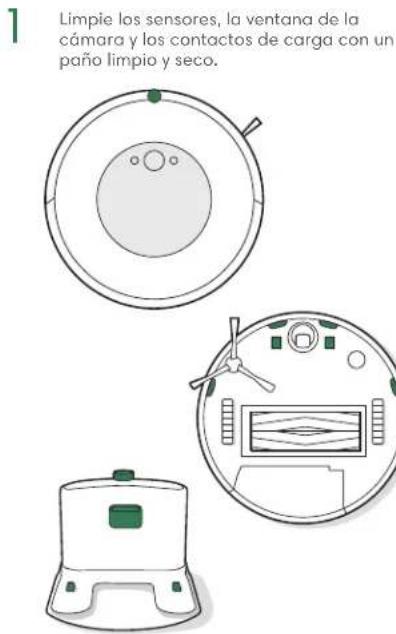 IROBOT Roomba Combo 5 - Limpieza de los sensores, la ventana de la cámara y los contactos de carga - 1