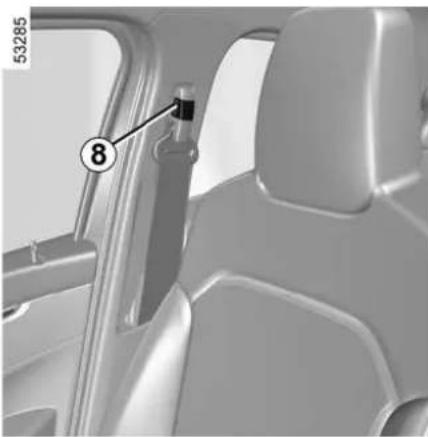 DACIA Spring - Réglage en hauteur des ceintures de sécurité avant - 1