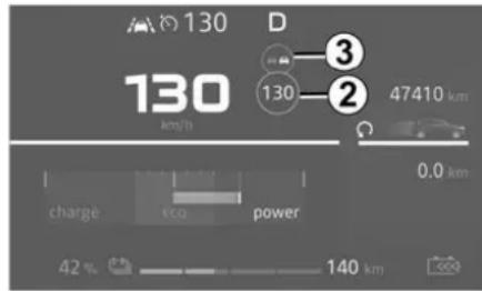 130 D 130 km/h ③ 130 ② 47410 km 0.0 km charge eco power 42 % 140 km