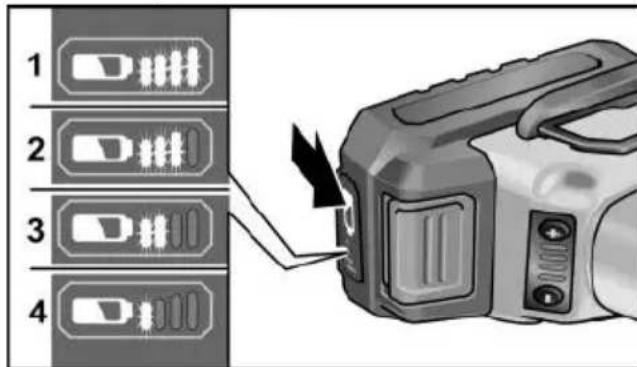 Flex SHE 16 18.0-EC - Batteriets laddningsniva - 1