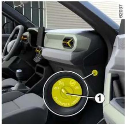 DACIA Nouveau Duster - Désactivation de l'airbag passager avant - 1