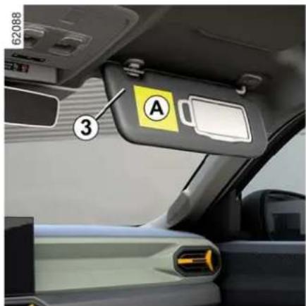 DACIA Nouveau Duster - SECURITE ENFANTS: DÉSACTIVATION, ACTIVATION AIRBAG PASSAGER AVANT - 2