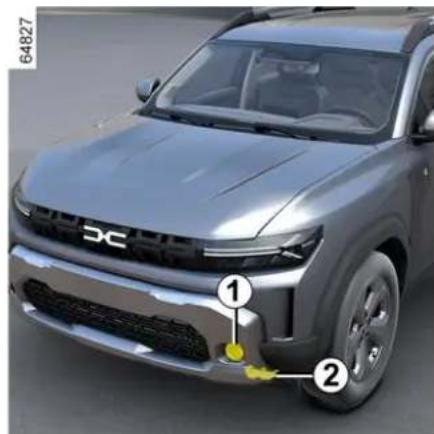 DACIA Nouveau Duster - Feux de brouillard : remplacement des lampes - 1