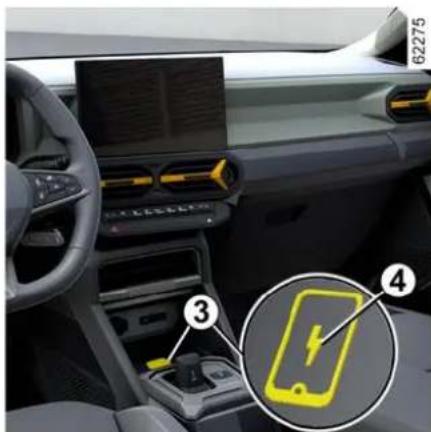 DACIA Nouveau Duster - Rangement de console centrale/zone de charge d'induction 3 - 1
