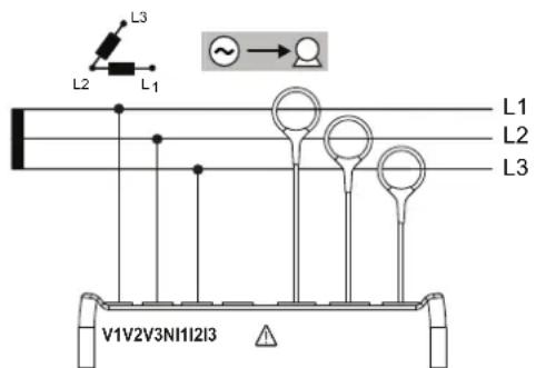 CHAUVIN ARNOUX PEL 112 - Triphasé 3 fils △ ouvert (avec 3 capteurs de courant) : 3P-3W03 - 2