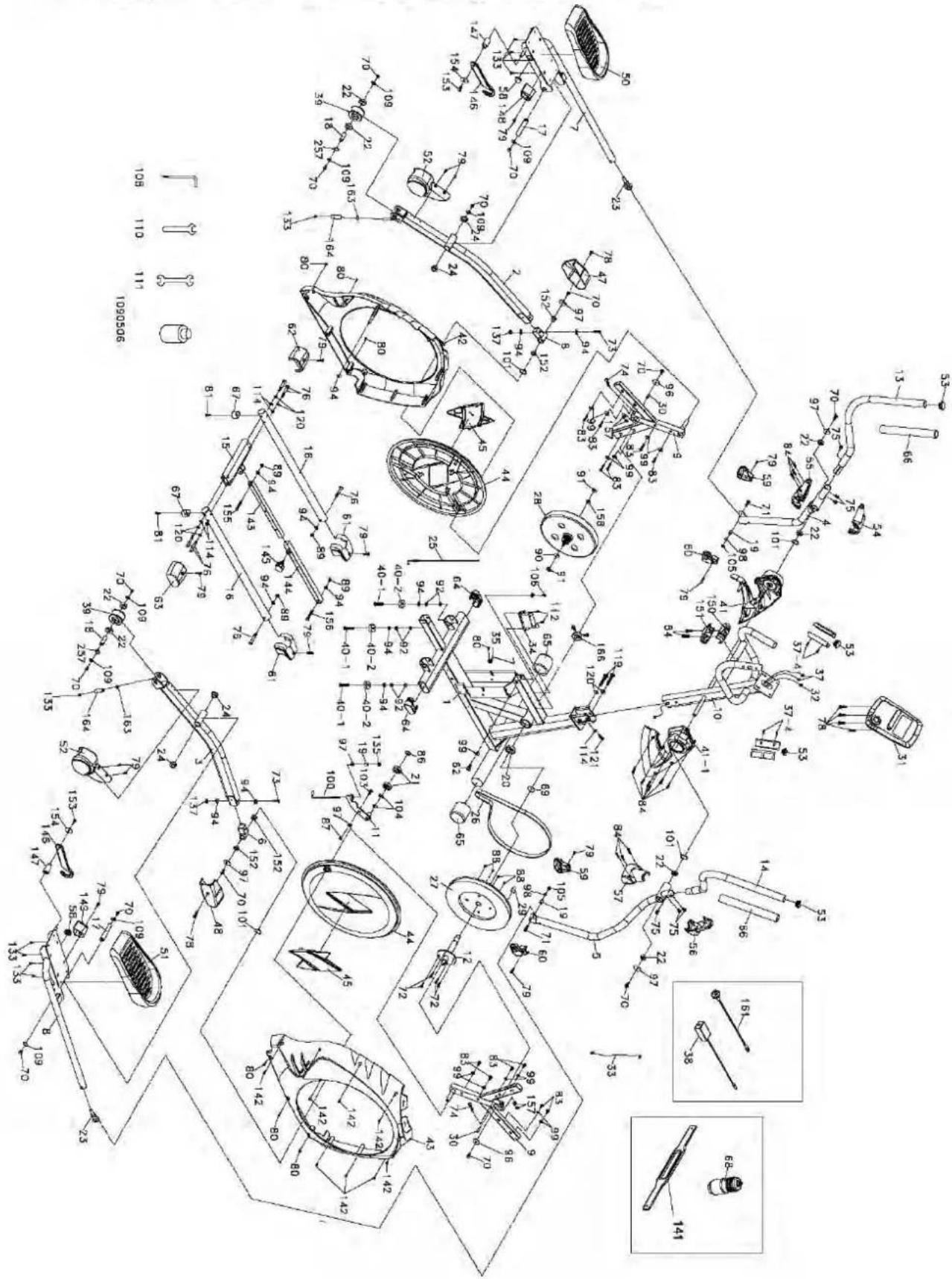 Skandika Cardiocross Carbon Pro II - Exploded drawing - 1