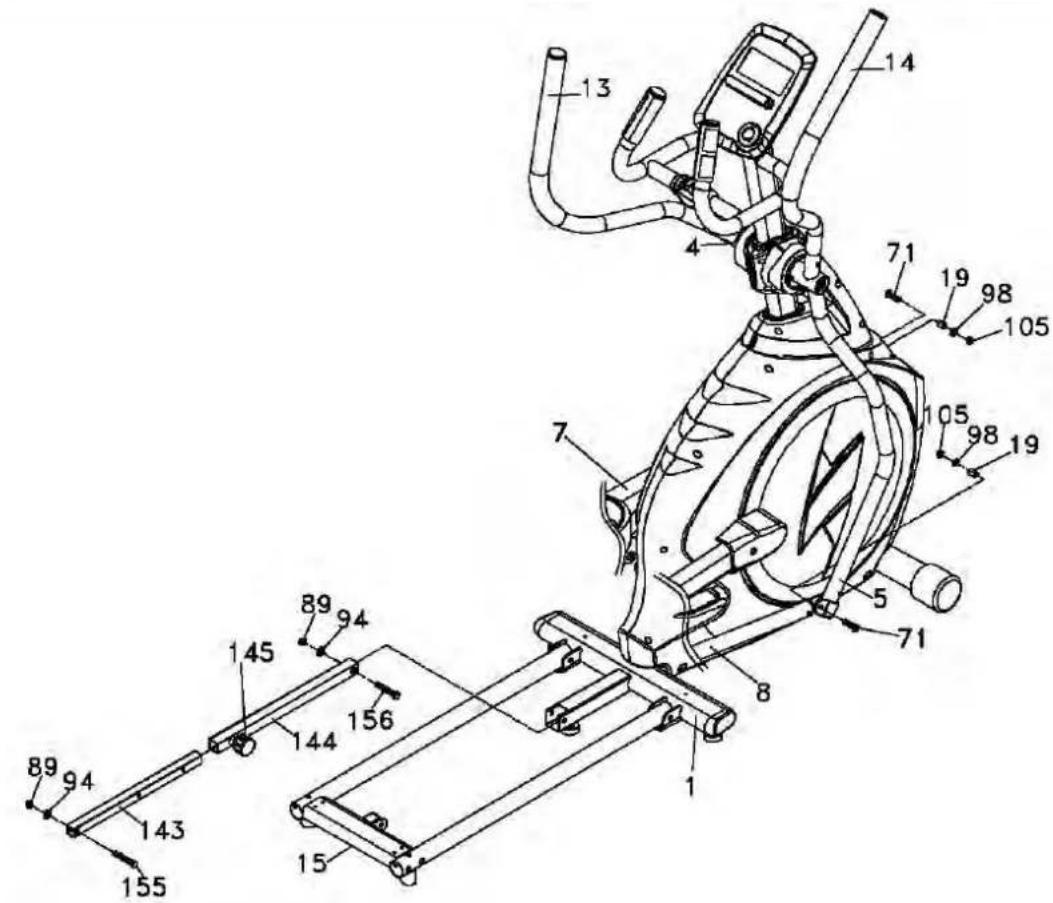 Skandika Cardiocross Carbon Pro II - Assembly drawings - 1