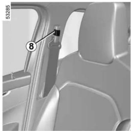 DACIA Nouvelle Spring - Réglage en hauteur des ceintures de sécurité avant - 1
