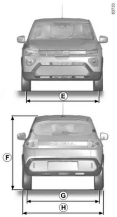 DACIA Nouvelle Spring - DIMENSIONS (EN MÉTRES) - 2