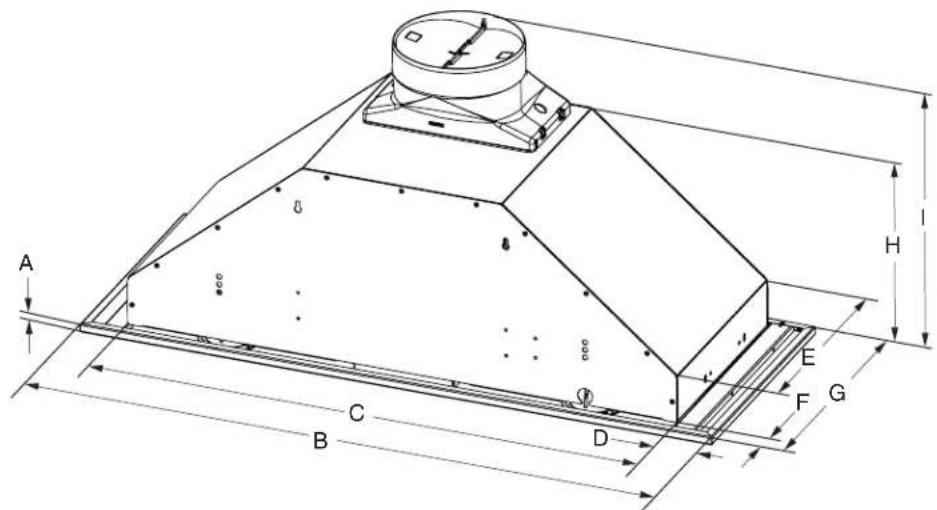 AMANA UVL5430JSS - Product Dimensions - 1