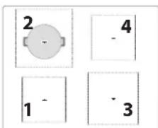 WHIRLPOOL WS Q3560 CPNE - SUITABLE SIZE OF PAN/POT BASE FOR THE DIFFERENT COOKING ZONES - 1