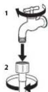 WHIRLPOOL FFB 9469 WV BE - REINIGUNG DER SIEBFILTER IM WASSERZULAUFSCHLAUCH - 1