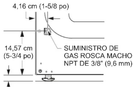 GE PFD95GSPWGN - CONEXIÓN DE SUMINISTRO DE GAS DE LA SECADORA - 1