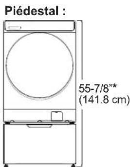Piédestal : 55-7/8"* (141.8 cm)