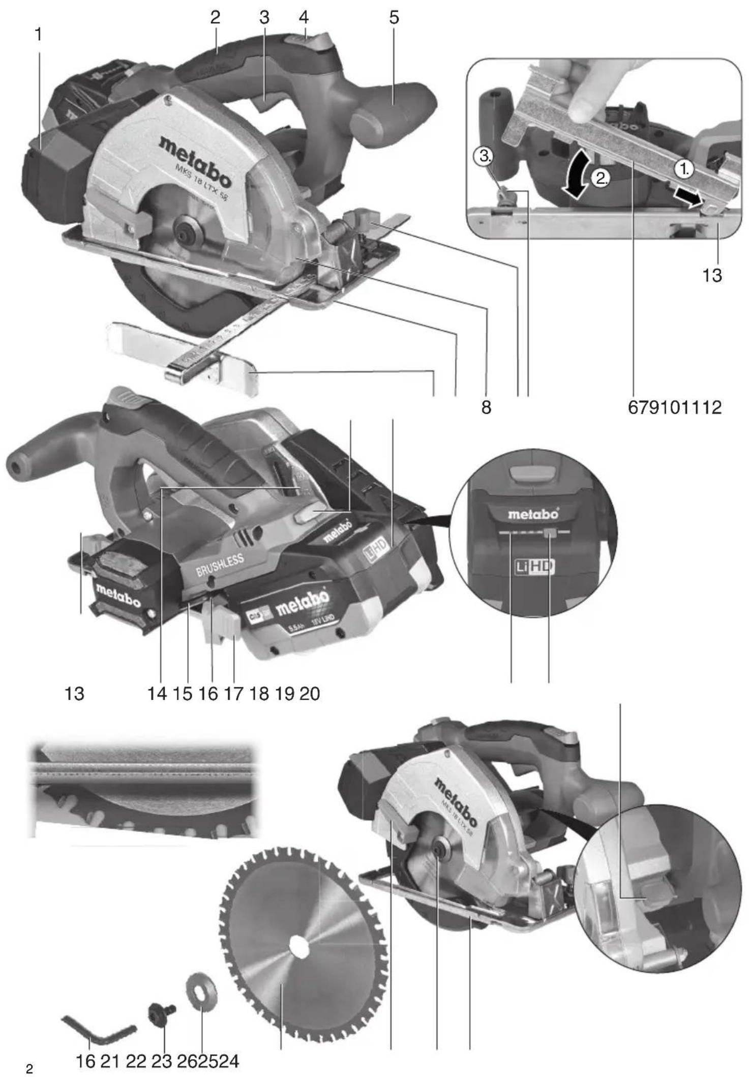 METABO MKS 18 LTX BL 58 - 1