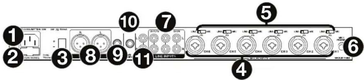 1 2 3 8 9 10 7 LINE INPUTS 5 4 6 4 5 6
