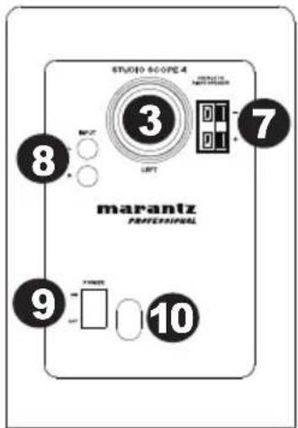 STUDIO SCOPE 4 3 7 8 LEFT marantz PROFESSIONAL 9 10