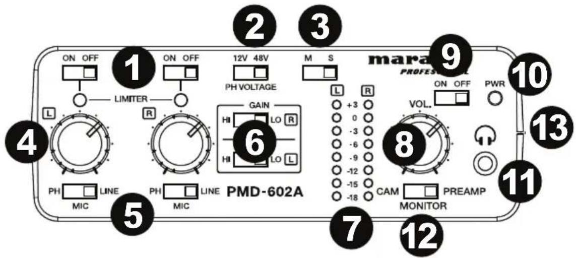 MARANTZ PMD-602A - Panel frontal - 1