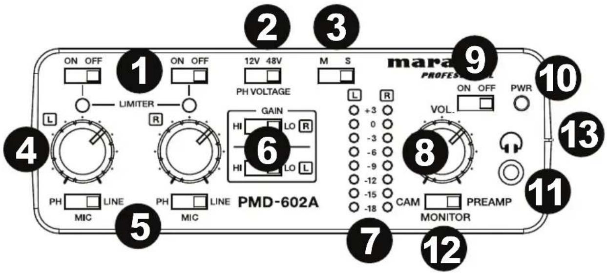 MARANTZ PMD-602A - Front Panel - 1