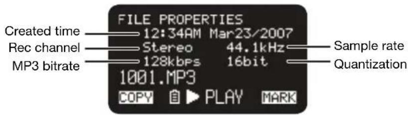 MARANTZ PMD561 - File Properties - 1