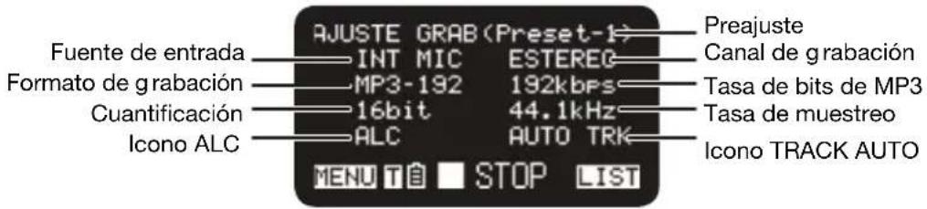 MARANTZ PMD561 - Configuración de la grabación - 1