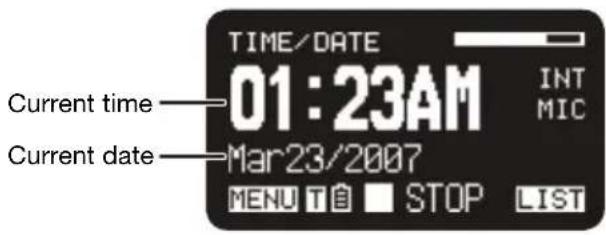 MARANTZ PMD561 - Current Time/Date - 1
