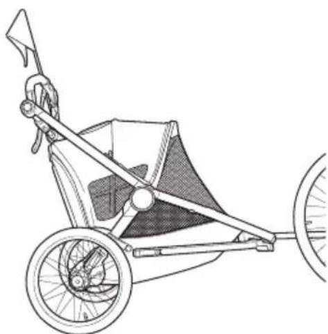 BABY JOGGER City Prix - Stroller / Bike Trailer Use Positions Posiciones de uso del cochecito / remolque para bicicleta Position d'utilisation de la poussette / remorque pour vélo - 2