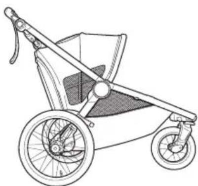 BABY JOGGER City Prix - Stroller / Bike Trailer Use Positions Posiciones de uso del cochecito / remolque para bicicleta Position d'utilisation de la poussette / remorque pour vélo - 1