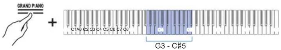 GRAND PIANO + C1A0 C2 C3 C4 C5 C6 C7 C8 G3 - C#5