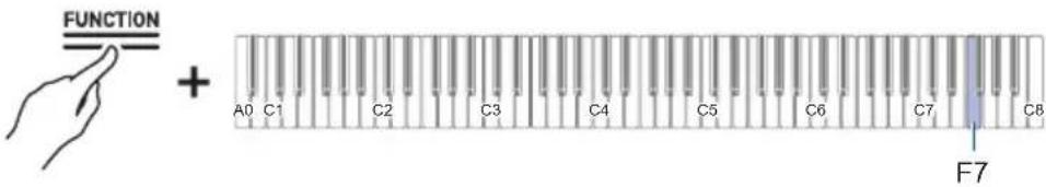 FUNCTION + A0 C1 C2 C3 C4 C5 C6 C7 C8 F7