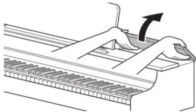 CASIO AP-300 - Soulevez doucement le panneau supérieur. - 1