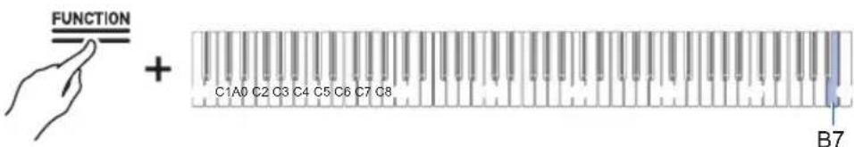FUNCTION + C1A0 C2 C3 C4 C5 C6 C7 C8 B7