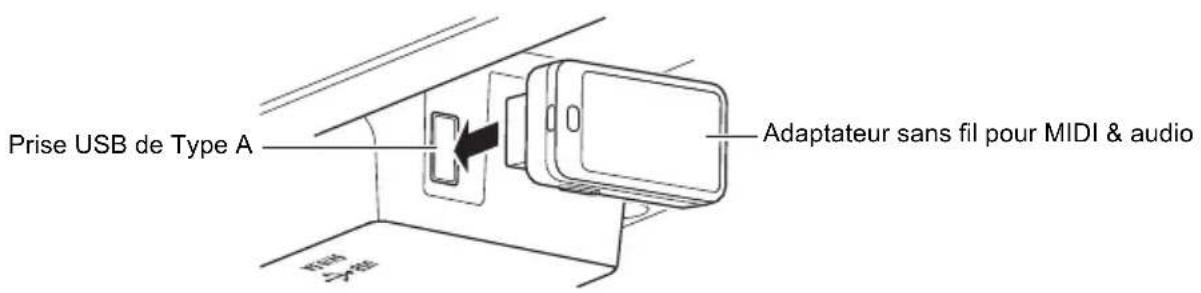 Prise USB de Type A Adaptateur sans fil pour MIDI & audio