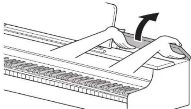 CASIO AP-S200 - Soulevez doucement le panneau supérieur. - 1