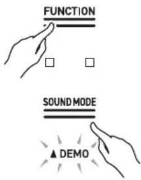 FUNCTION SOUND MODE ▲ DEMO