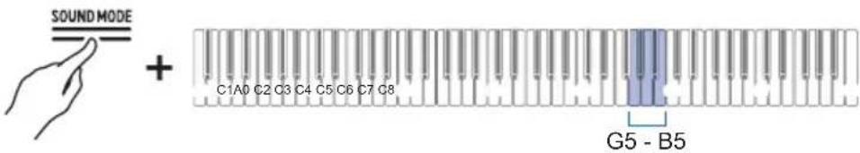 SOUND MODE + C1A0 C2 C3 C4 C5 C6 C7 C8 G5 - B5