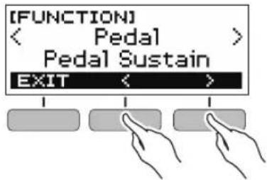 CASIO Casiotone LK-S245 - Utilisez les boutons < et > pour sélectionner « Pedal ». - 1
